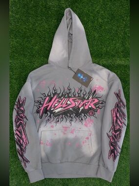 Hellstar Future Flame Hoodie Grey